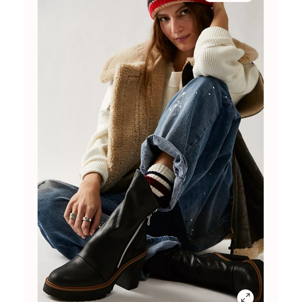 Free People Jack Zip Ankle Boots Size 10 - Picture 3 of 9